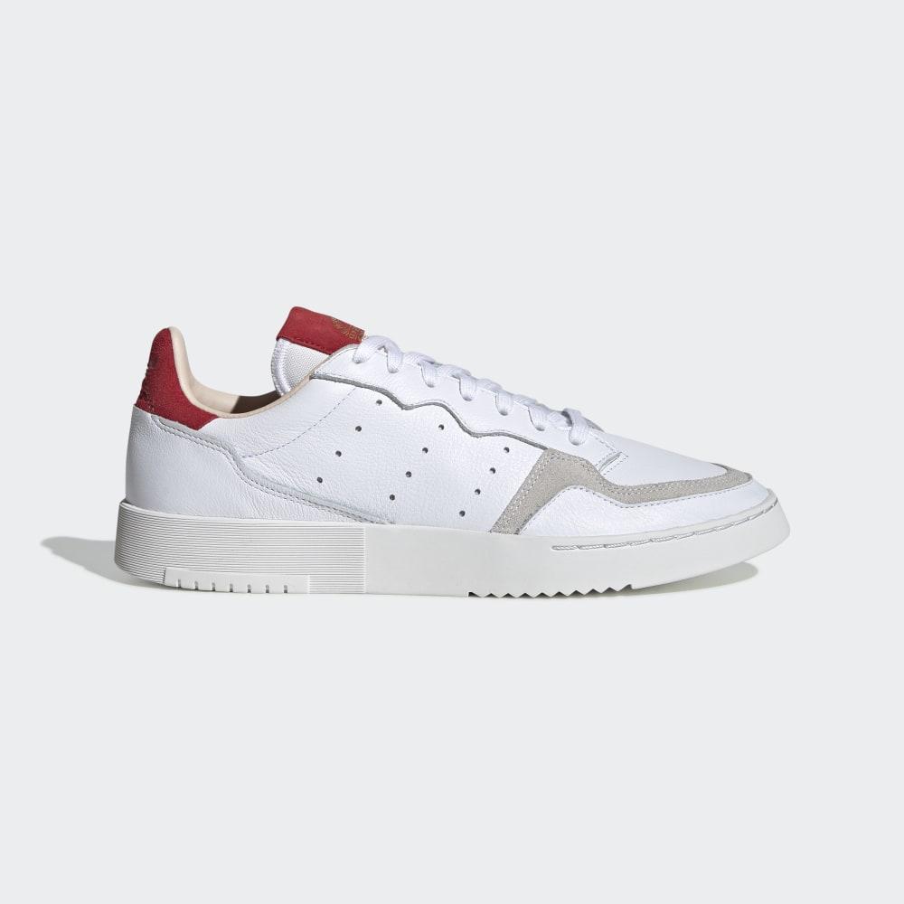 Adidas Women's Supercourt Originals Shoes White/Deep Red Ireland EF9181